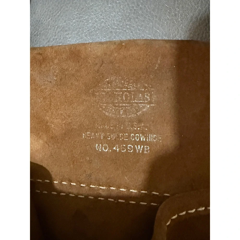Nicholas 469WB Heavy Suede Cowhide Leather Tool Belt Pouch Set Brown Made in USA